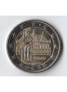 2010 - 2 Euro GERMANIA Municipio di Brema e Orlando Fdc